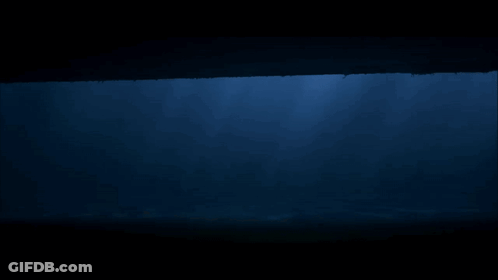 The Sun Is Shining Through The Water And Casting A Shadow GIF