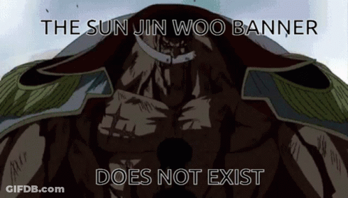 The Sun Jin Woo Banner Does Not Exist Is Written On A Poster GIF