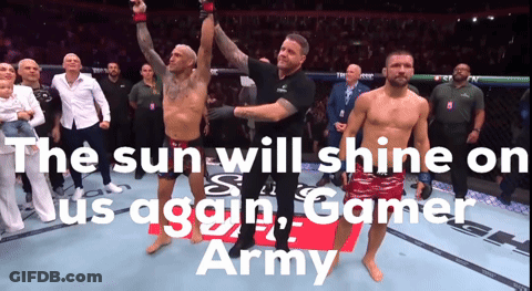 The Sun Will Shine On Us Again Gamer Army Is Written On A Screen GIF