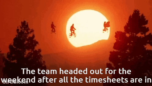 The Team Headed Out For The Weekend After All The Timesheets Are In GIF