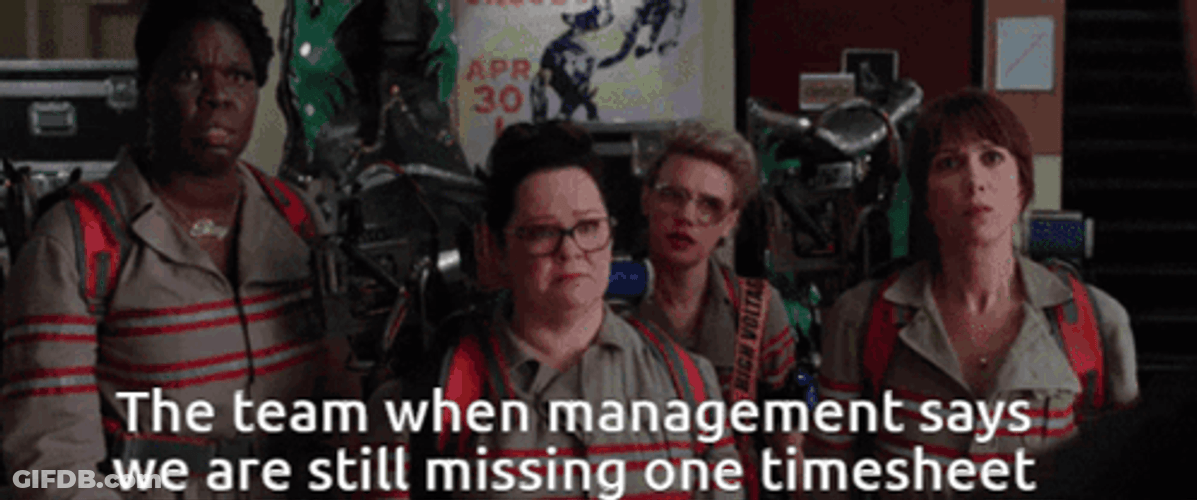 The Team When Missing A Timecard GIF