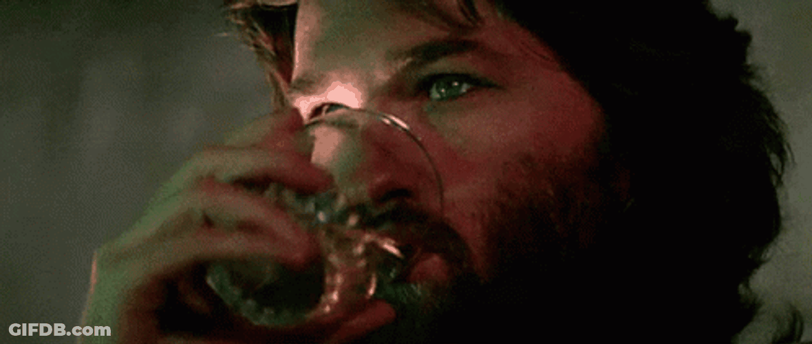 The Thing Macready Having A Drink GIF
