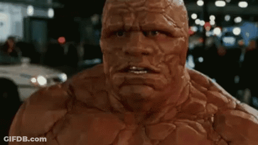 The Thing Runnig On Streets GIF