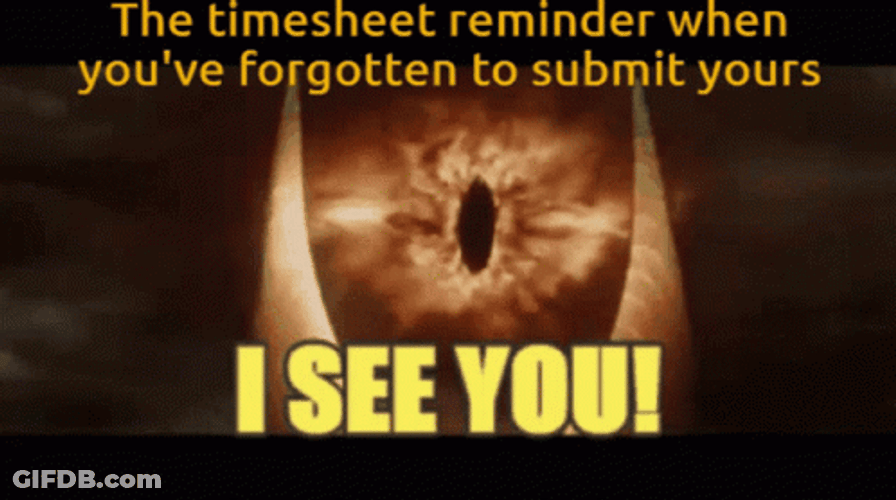 The Timecard Reminder Can See You GIF