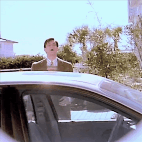 The Truman Show Truman Burbank Getting On Car GIF