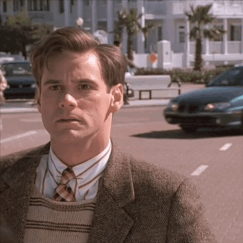 The Truman Show Truman Burbank Stopping Something GIF