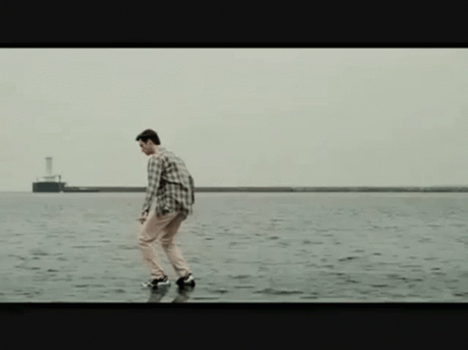 The Truman Show Truman Burbank Walking On Water GIF