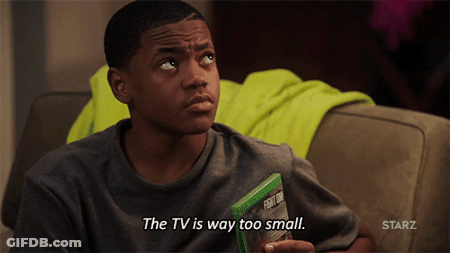 The TV Is Too Small Power QDubs GIF