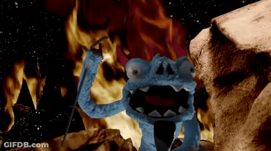 The Uglies Puppet Hell Fire Burning GIF