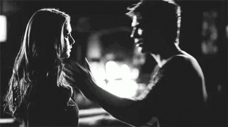 The Vampire Diaries Couple Sensual Kissing GIF