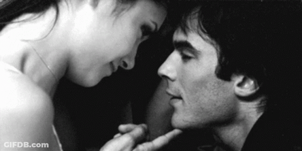 The Vampire Diaries Couple Sensual Look GIF