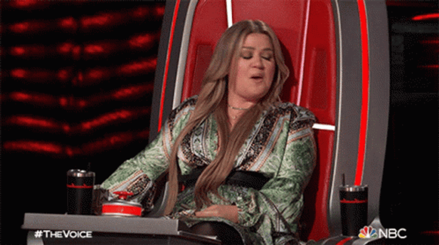 The Voice Judge Singer Kelly Clarkson Shaking My Head Reaction GIF