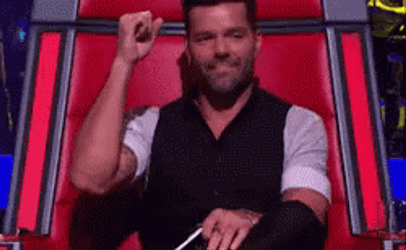 The Voice Ricky Martin Vibing Song GIF