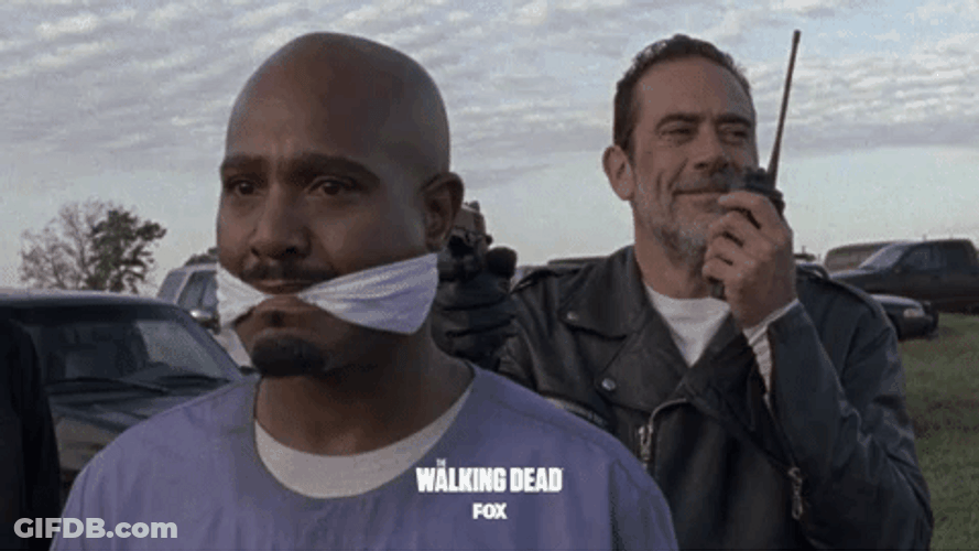 The Walking Dead Man Gagged GIF