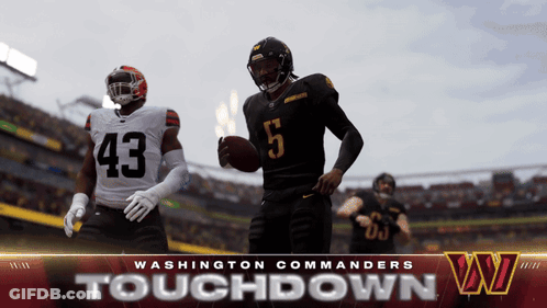 The Washington Commanders Are Playing The Washington Redskins In A Touchdown GIF