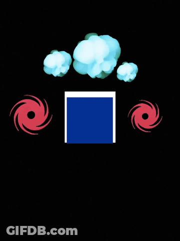The Weather Channel Logo With Two Hurricanes And Clouds In The Background GIF
