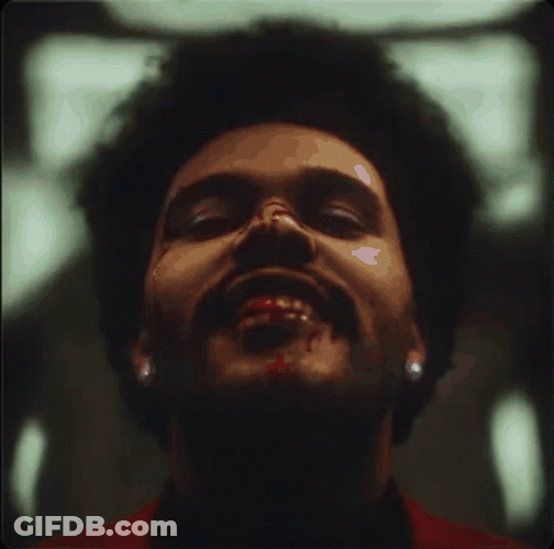 The Weeknd Blood Face GIF