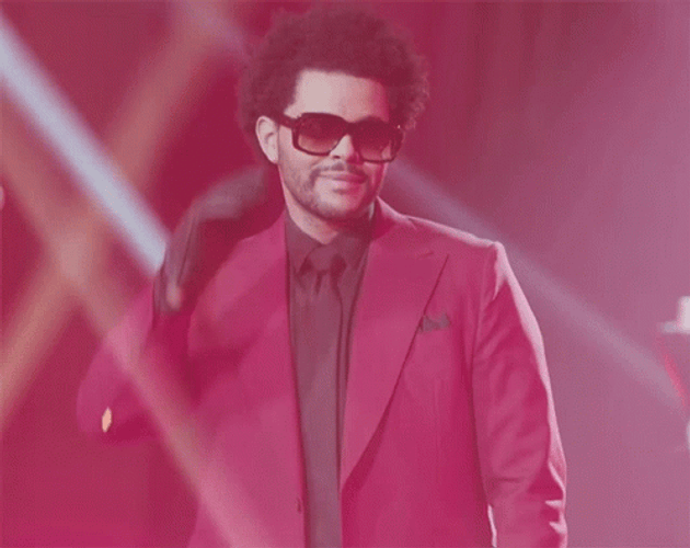 The Weeknd Holds Glasses GIF