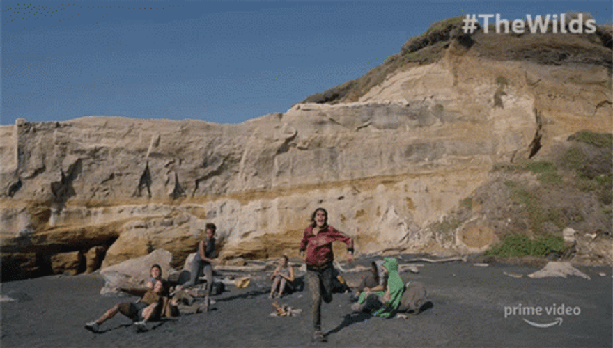 The Wilds Characters Cast Away Calling For Help GIF