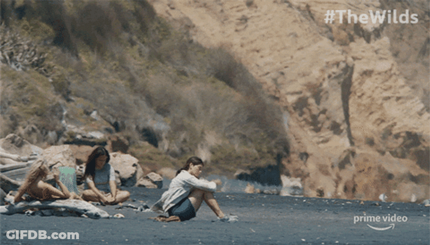 The Wilds Characters Cast Away On Remote Island GIF