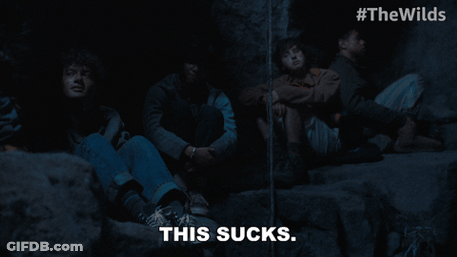 The Wilds Guys In Cave Cast Away GIF
