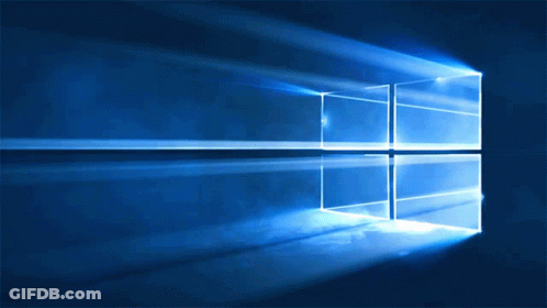 The Windows Logo Is Shown In A Dark Blue Background GIF