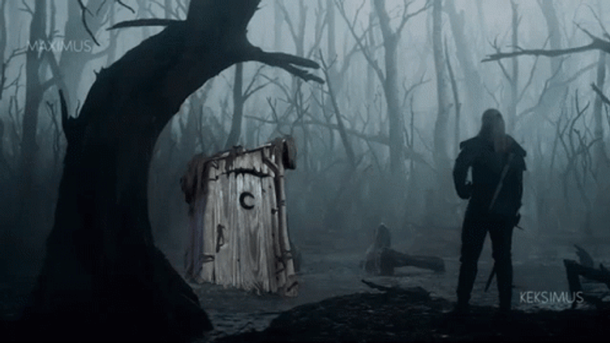 The Witcher Geralt Meets Shrek In Forest GIF