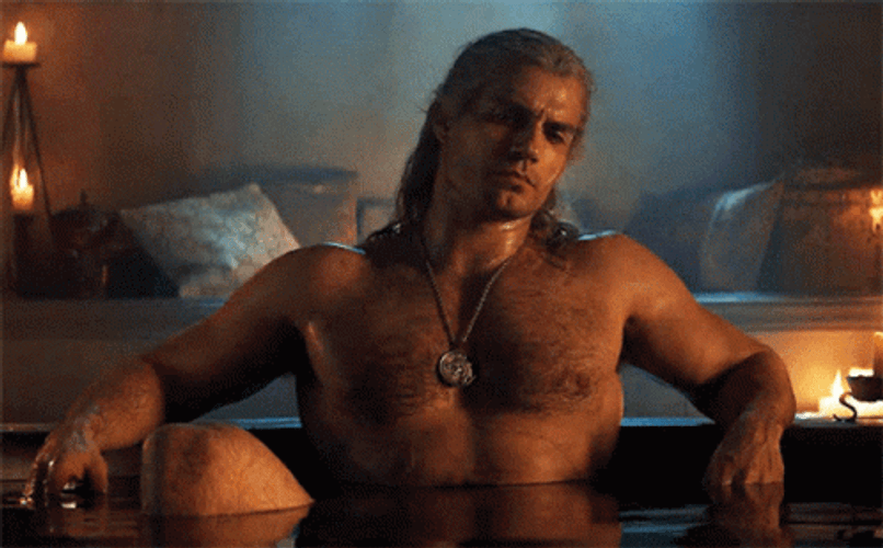 The Witcher Geralt Of Rivia Relaxing In Bath GIF