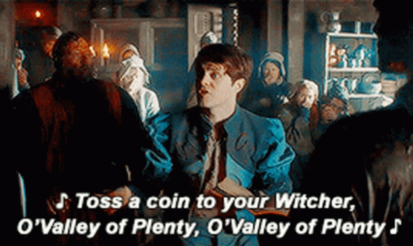 The Witcher Jaskier Dandelion Singing Performance GIF