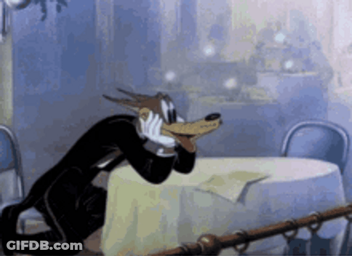 The Wolf Awooga Popping Eyes GIF