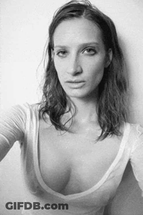 The Woman Using Filter Wearing Wet Tshirt GIF