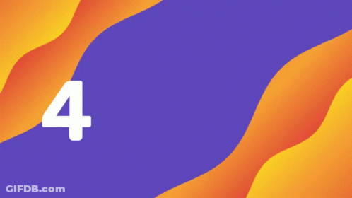 The Word 4Posts Is On A Purple Background With Orange Waves GIF