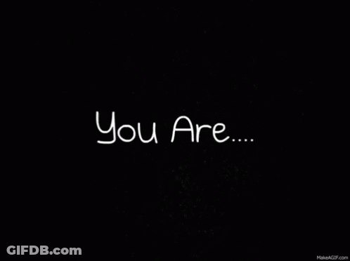 Beautiful Word On Black Background GIF