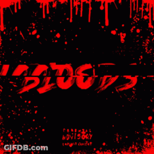 The Word Bloods Is On A Black Background GIF