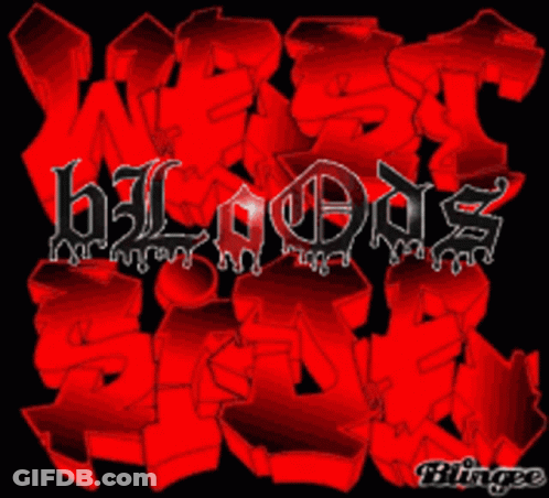 The Word Bloods Is Written In White Letters On A Black Background GIF