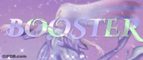 Booster Word With Unicorn On Purple Background GIF