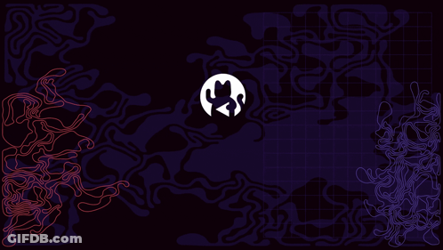 The Word Break Is On A Dark Background With Swirls GIF