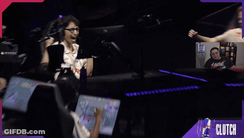 The Word Clutch Is On The Purple Background GIF
