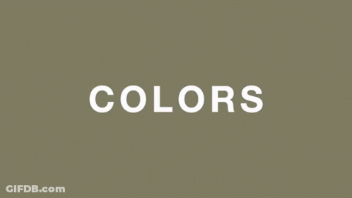 The Word Colors Is Written In White On A Gray Background GIF