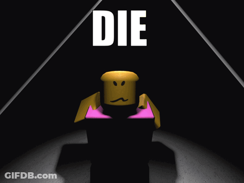 The Word Die Is On A Black Background With A Yellow Character GIF