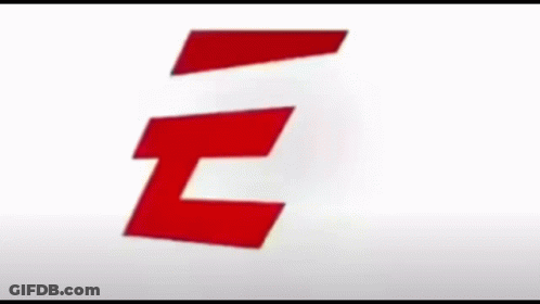 The Word Eeeee Is Displayed In Blue Letters On A White Background GIF