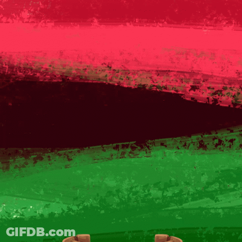 The Word Freedom Is Written In White On A Red Green And Black Background GIF