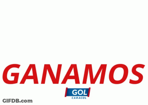 The Word Ganamos Is Written In Red Yellow And Blue GIF