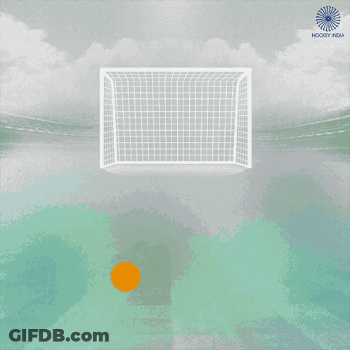 The Word Goal Is On A Blue Background GIF