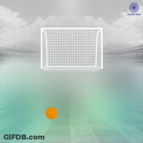 The Word Goal Is On A Soccer Field GIF