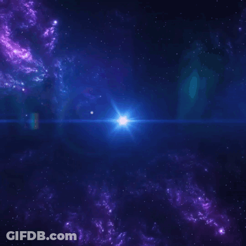 The Word Lia Is On A Purple Background With Stars GIF