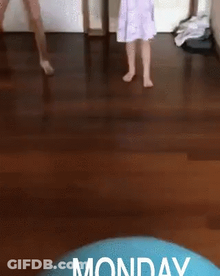 The Word Monday Is On A Blue Item GIF