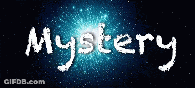 The Word Mystery Is Written On A Dark Background GIF