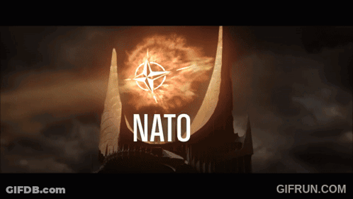 The Word Nato That Is On A Castle GIF