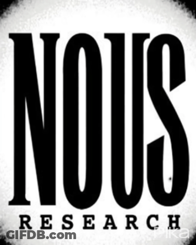 The Word Nous Is On A White Background GIF